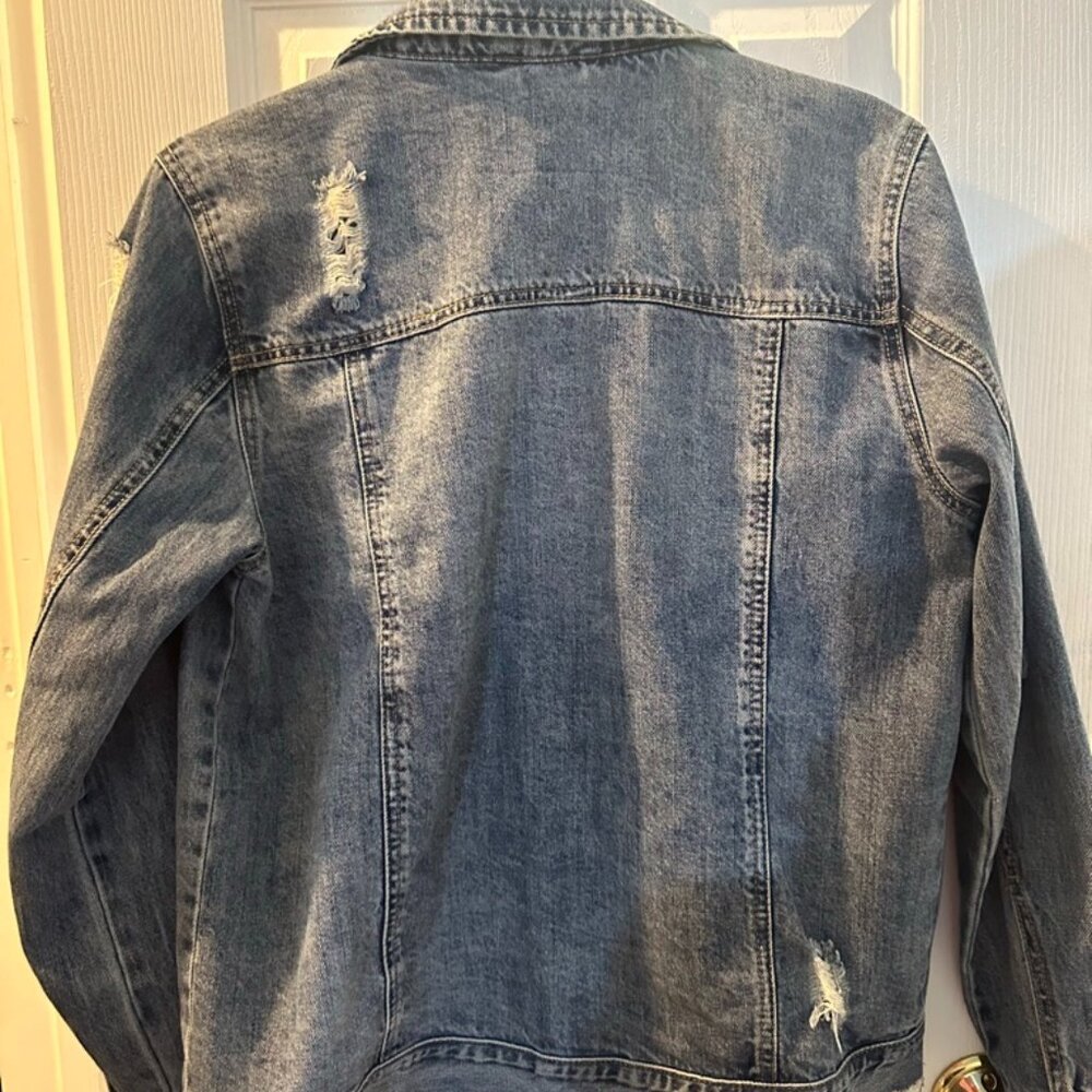 American Rag Distressed Denim Jacket - Picture 2 of 3
